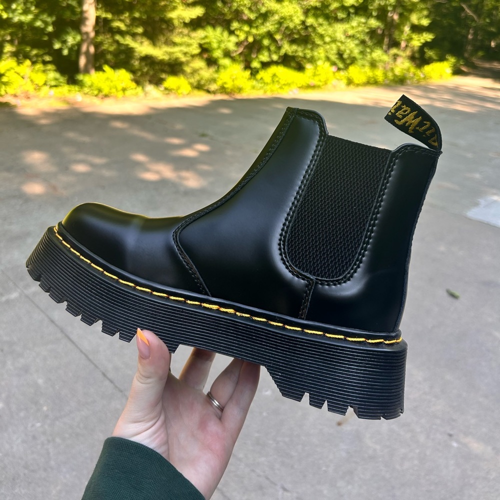 Dr. Martens Black Platform Chelsea Boots - Picture 4 of 8